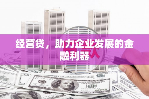 新泰经营贷，助力企业发展的金融利器