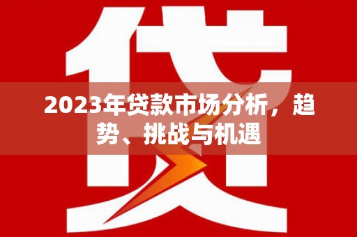 新泰2023年贷款市场分析，趋势、挑战与机遇