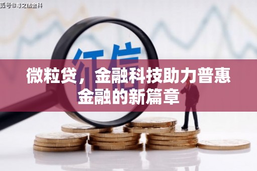 新泰微粒贷，金融科技助力普惠金融的新篇章