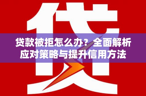 新泰贷款被拒怎么办？全面解析应对策略与提升信用方法