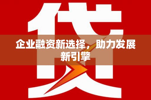 新泰企业融资新选择，助力发展新引擎