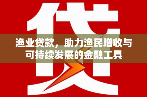 新泰渔业贷款，助力渔民增收与可持续发展的金融工具