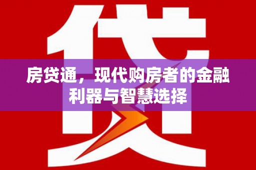 新泰房贷通，现代购房者的金融利器与智慧选择