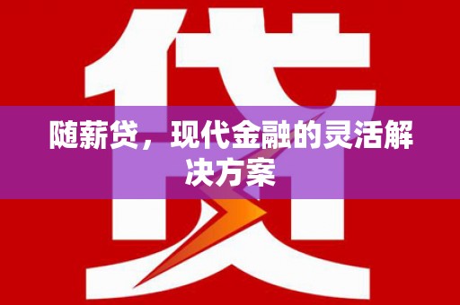 新泰随薪贷，现代金融的灵活解决方案