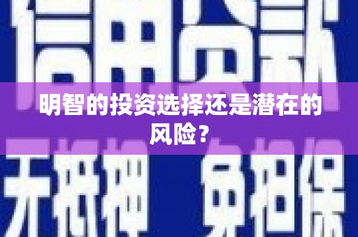 新泰明智的投资选择还是潜在的风险？