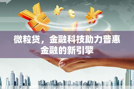 新泰微粒贷，金融科技助力普惠金融的新引擎