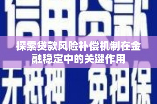 新泰探索贷款风险补偿机制在金融稳定中的关键作用