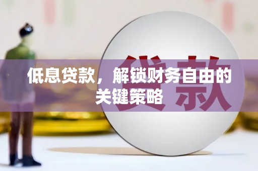 新泰低息贷款，解锁财务自由的关键策略