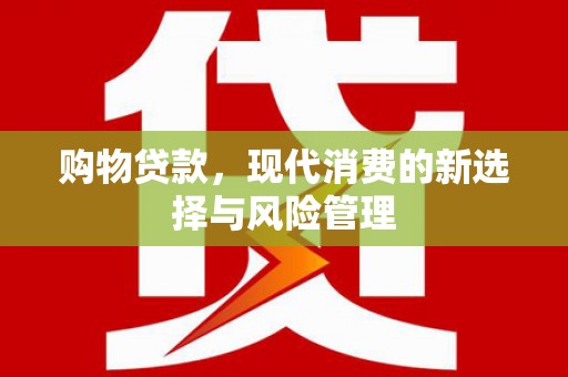 新泰购物贷款，现代消费的新选择与风险管理
