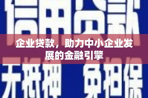 新泰企业贷款，助力中小企业发展的金融引擎