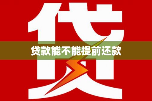 新泰贷款能不能提前还款