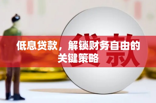 新泰低息贷款，解锁财务自由的关键策略
