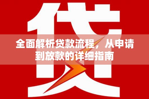新泰全面解析贷款流程，从申请到放款的详细指南