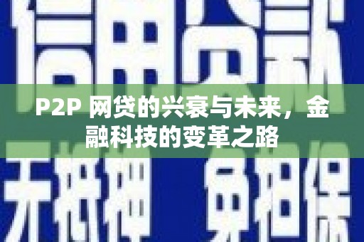 新泰P2P 网贷的兴衰与未来，金融科技的变革之路