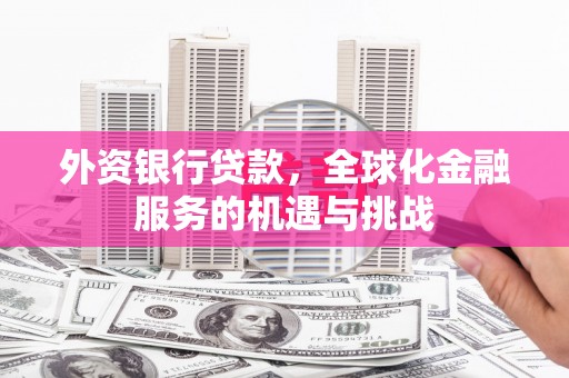 新泰外资银行贷款，全球化金融服务的机遇与挑战