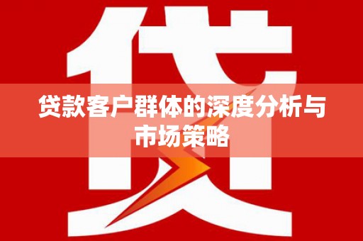 新泰贷款客户群体的深度分析与市场策略