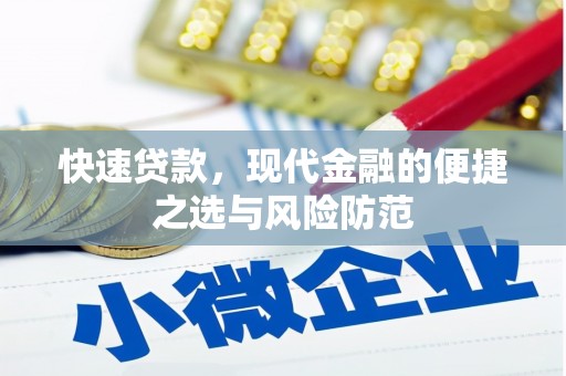 新泰快速贷款，现代金融的便捷之选与风险防范