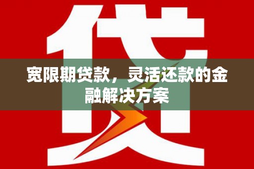 新泰宽限期贷款，灵活还款的金融解决方案