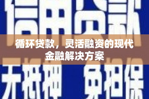 新泰循环贷款，灵活融资的现代金融解决方案