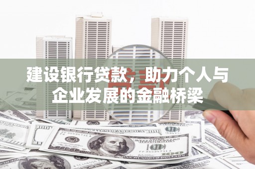 新泰建设银行贷款，助力个人与企业发展的金融桥梁