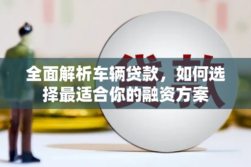 新泰全面解析车辆贷款，如何选择最适合你的融资方案