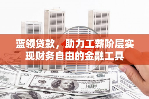 新泰蓝领贷款，助力工薪阶层实现财务自由的金融工具