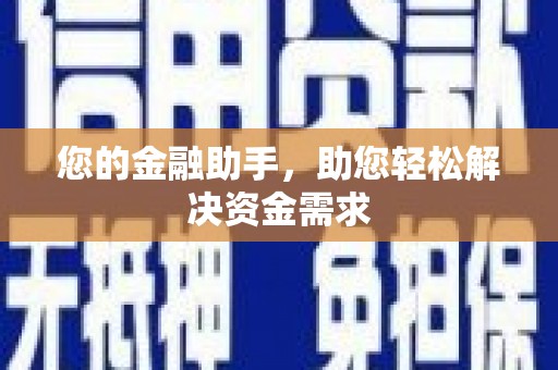 新泰您的金融助手，助您轻松解决资金需求
