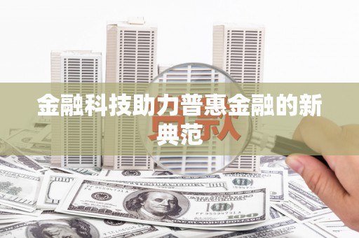 新泰金融科技助力普惠金融的新典范