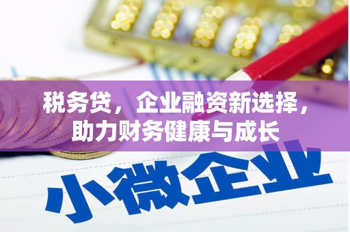 新泰税务贷，企业融资新选择，助力财务健康与成长